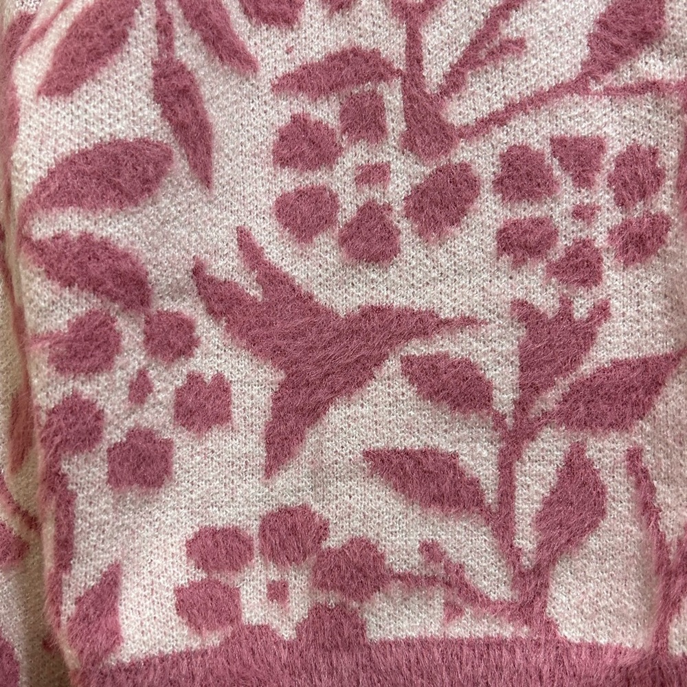 Floral Pink Cardigan Sweater - Picture 11 of 13